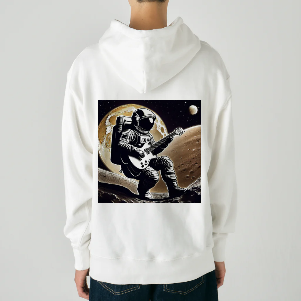 宇宙開発デザイン科の月面のギタリスト Heavyweight Hoodie