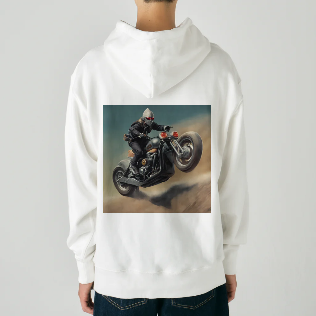 Yamapの仮面のバイク乗り Heavyweight Hoodie