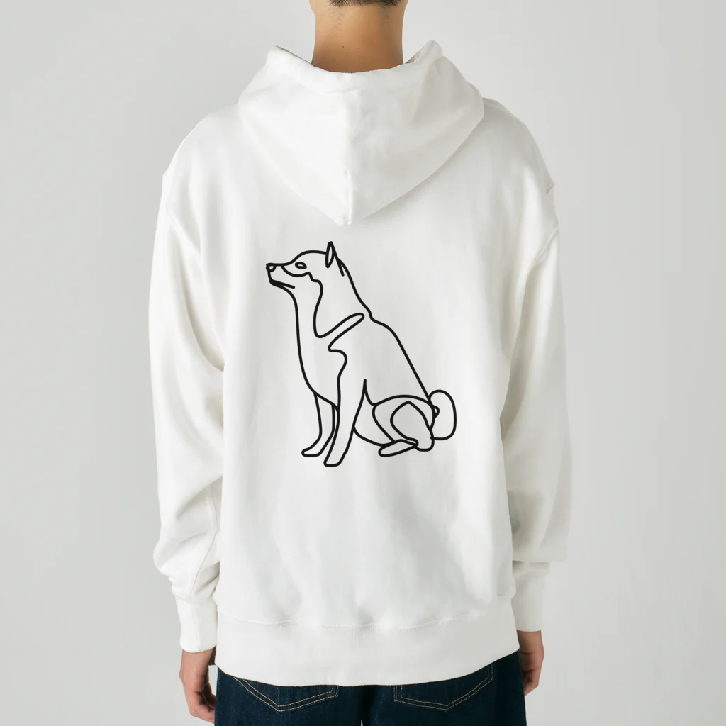 abiko328の柴犬トレジャーズ　ブラック Heavyweight Hoodie