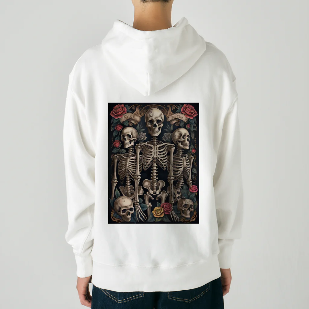 Skull sectionのドクロと薔薇 Heavyweight Hoodie