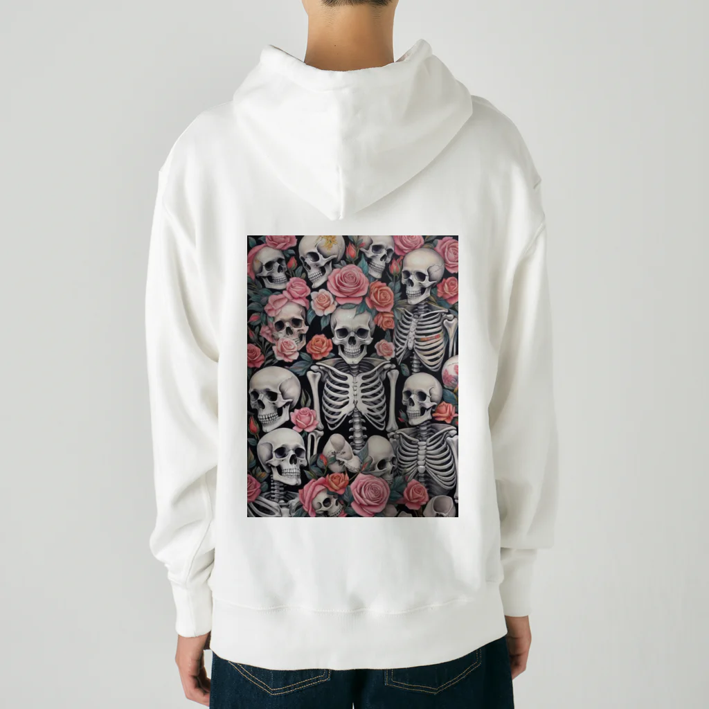 Skull sectionの薔薇とドクロ Heavyweight Hoodie