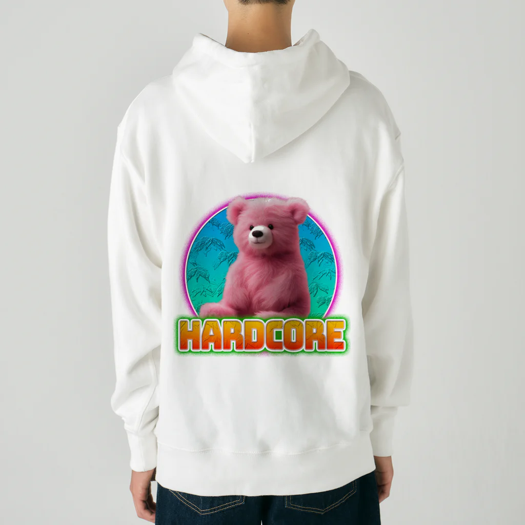 てくのちゃんのHARDCOREピンクのクマちゃん Heavyweight Hoodie