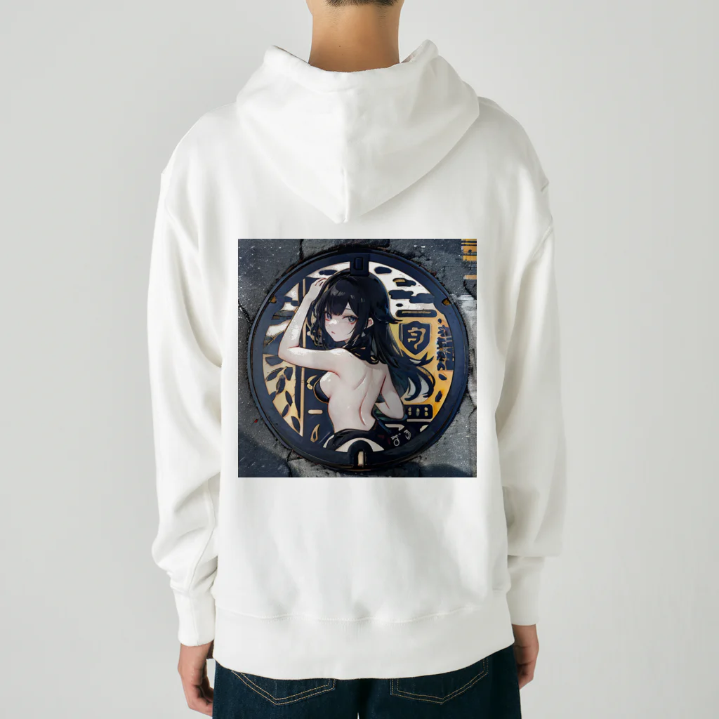 E16のマンホール美女 Heavyweight Hoodie