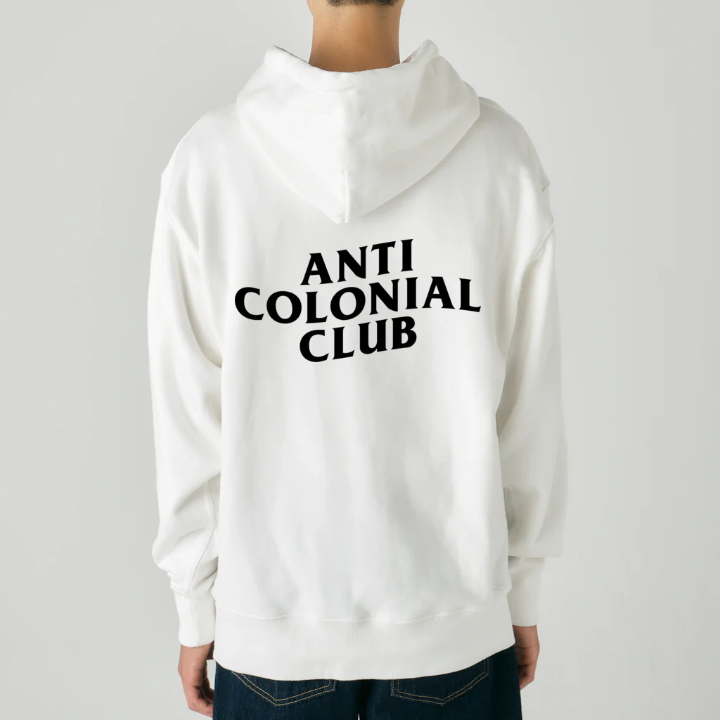 YaHabibi ShopのAnti Colonial club　パレスチナ解放のためのもの Heavyweight Hoodie