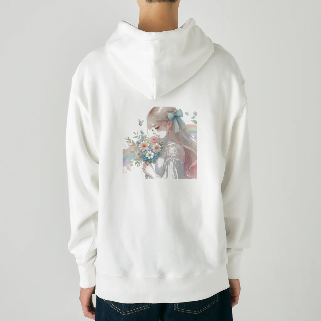 終わらない夢🌈のあなたを想う少女✨ Heavyweight Hoodie