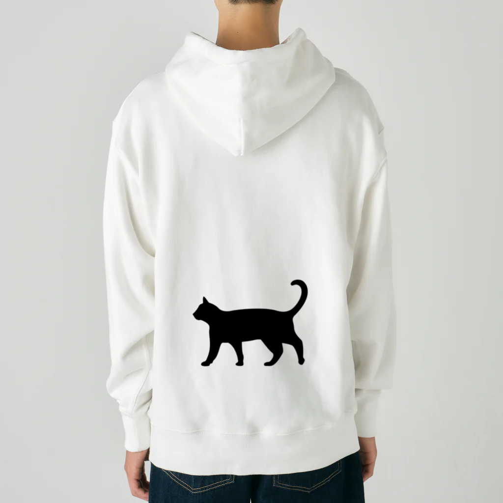 Teatime ティータイムの黒猫は見ていた　ねこ Heavyweight Hoodie