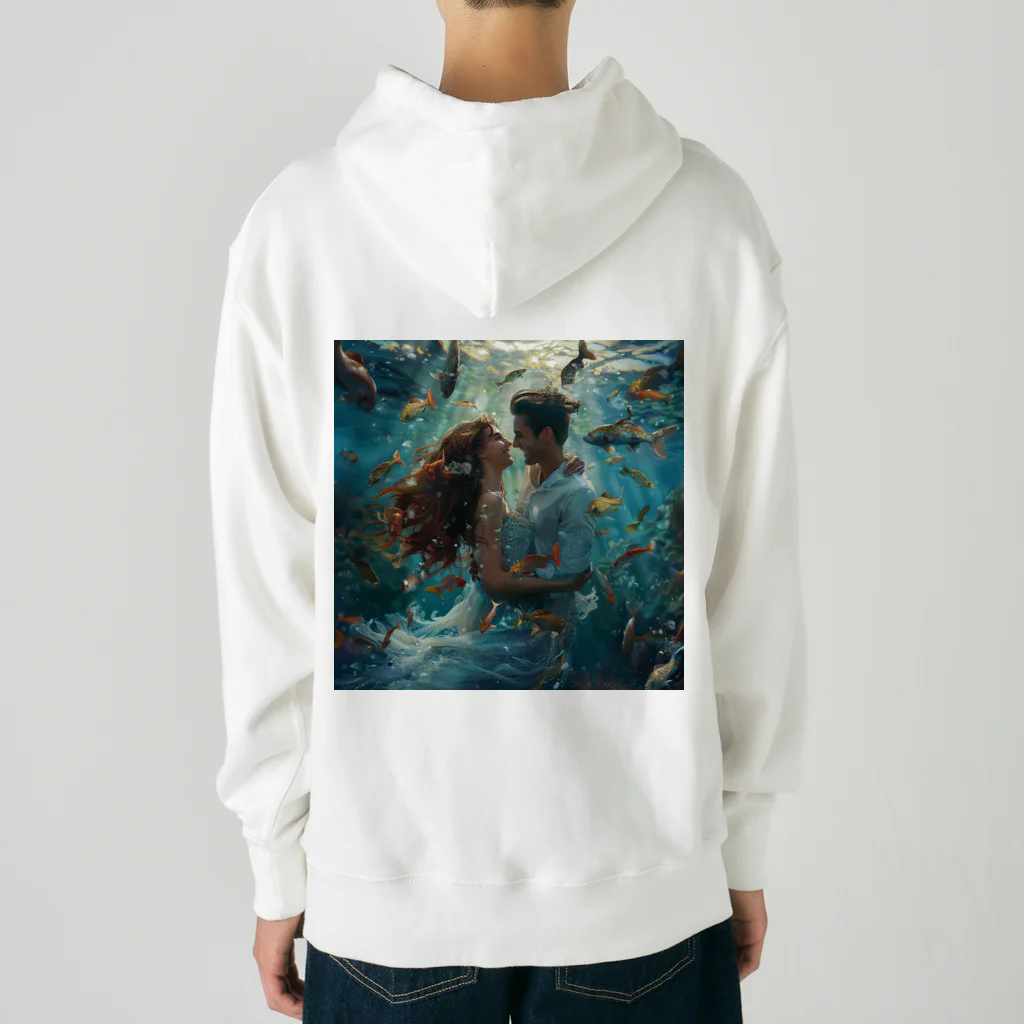 AQUAMETAVERSEの人魚姫と王子の微笑み アメジスト 2846 Heavyweight Hoodie