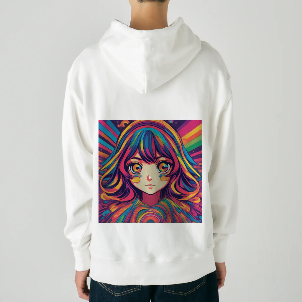 NonsenseCatのサイケ少女 Heavyweight Hoodie