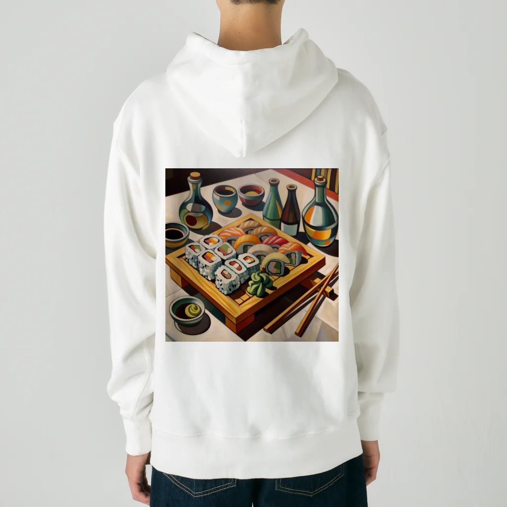 happiness_shopの美しい寿司の絵画 Heavyweight Hoodie