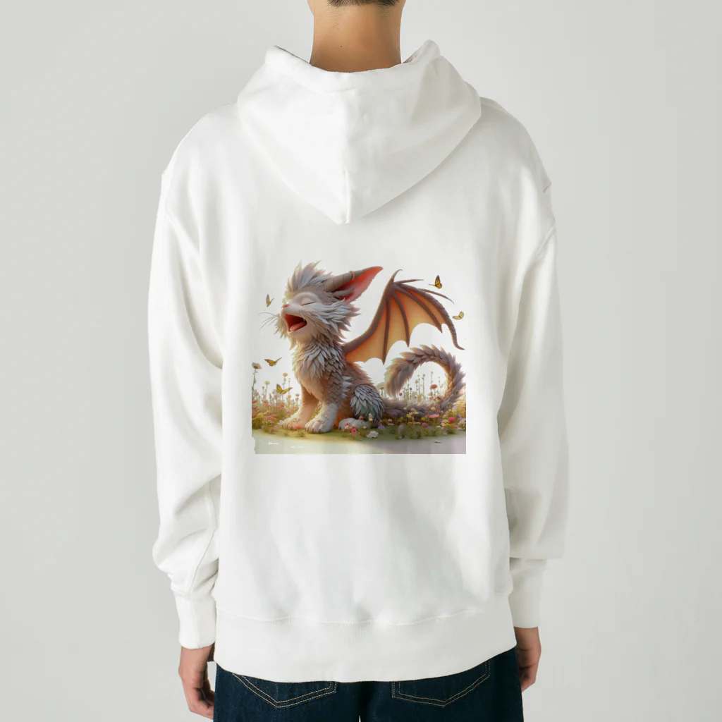 nekodoragonのおはようあくび！猫ドラゴン Heavyweight Hoodie