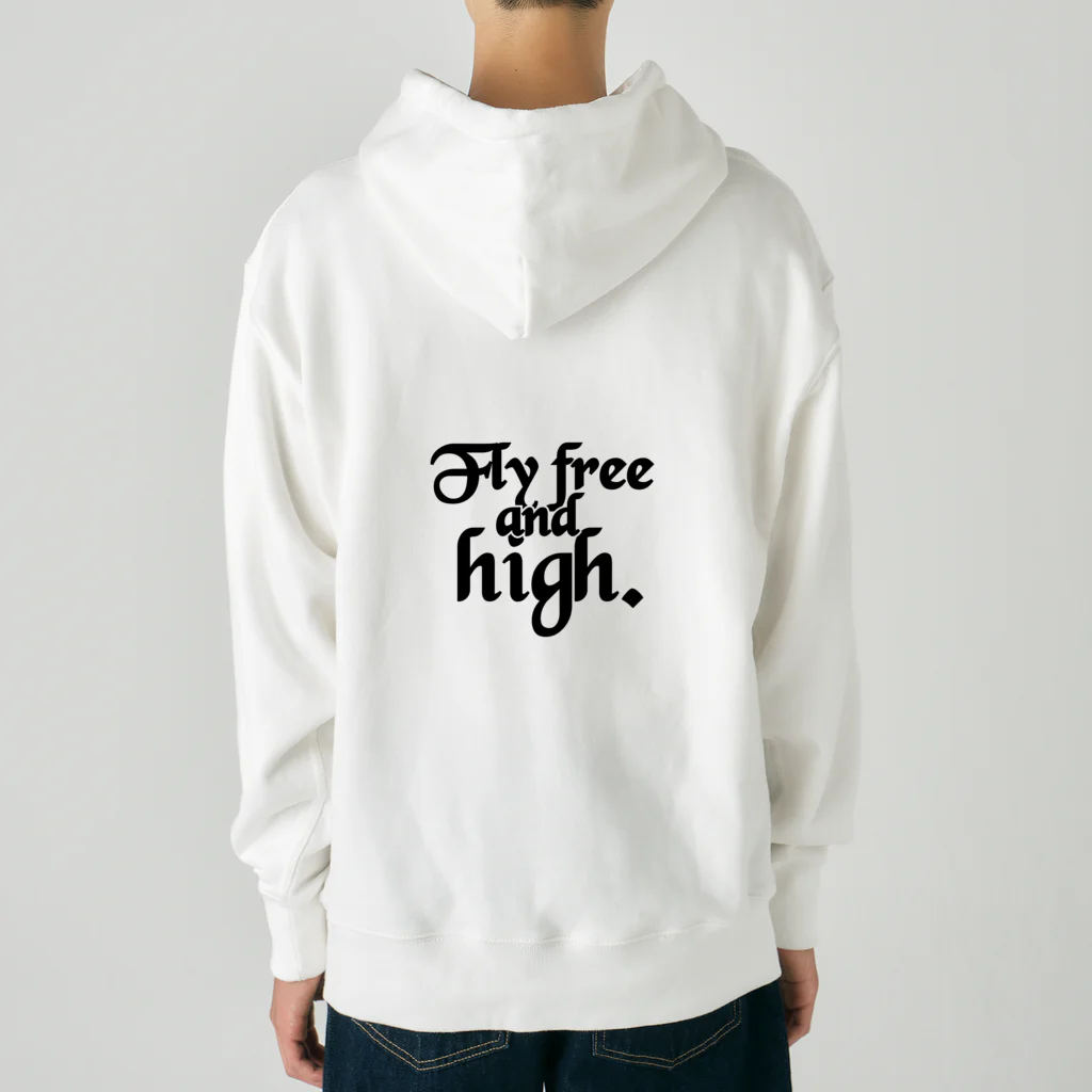 TaDan_StoreのFly free and high.【背面】 Heavyweight Hoodie