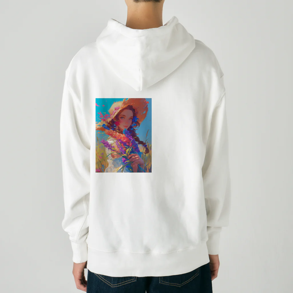 AQUAMETAVERSEのツバの広い帽子と春の花　ラフルール　1859 Heavyweight Hoodie