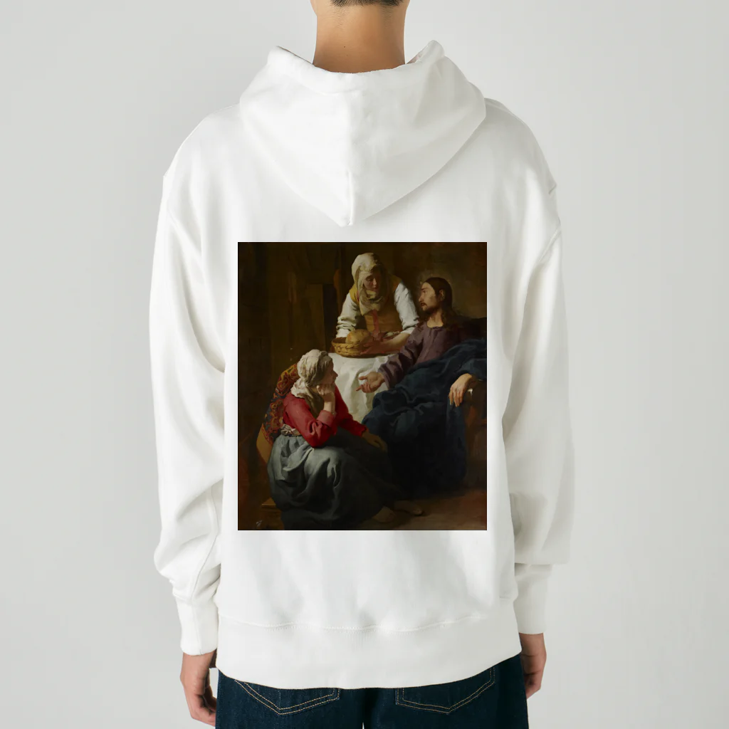 世界美術商店のマルタとマリアの家のキリスト / Christ in the House of Martha and Mary Heavyweight Hoodie