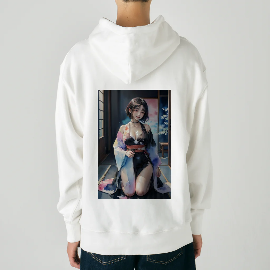 D-system（水彩屋）の着物女子サヤカ Heavyweight Hoodie
