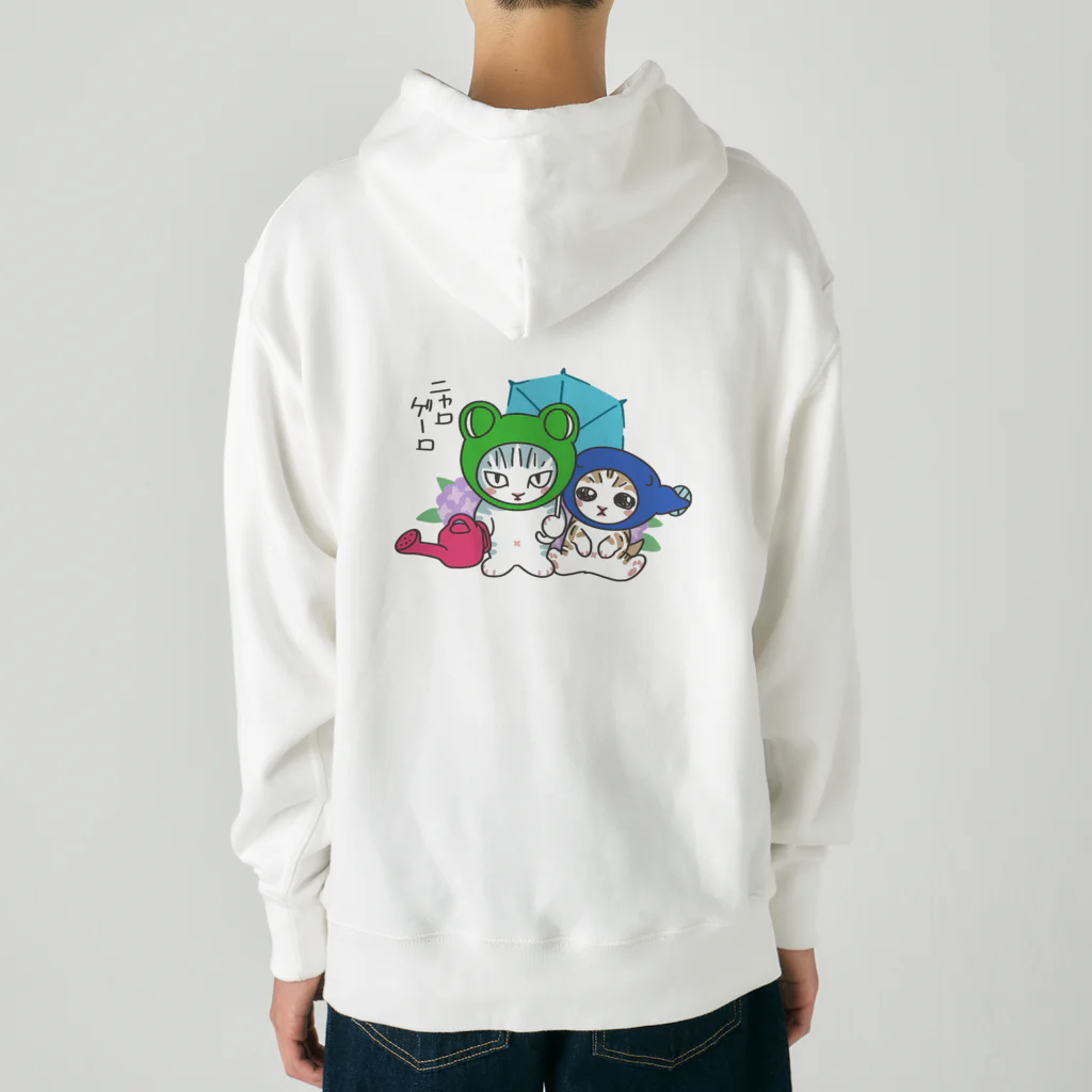 nya-mew（ニャーミュー）のニャロゲーロ(バックプリント) Heavyweight Hoodie