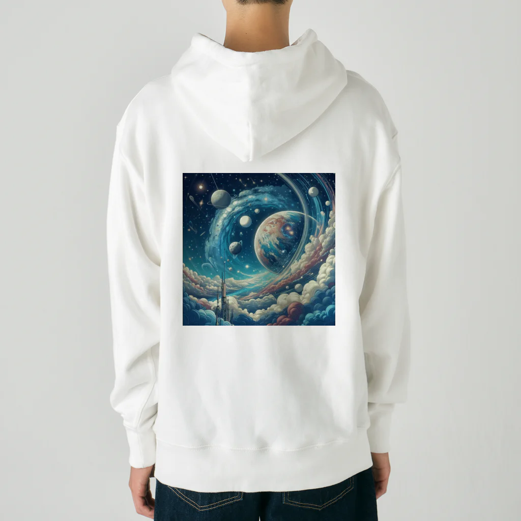 kinakomorinagaの壮大な宇宙空間 Heavyweight Hoodie