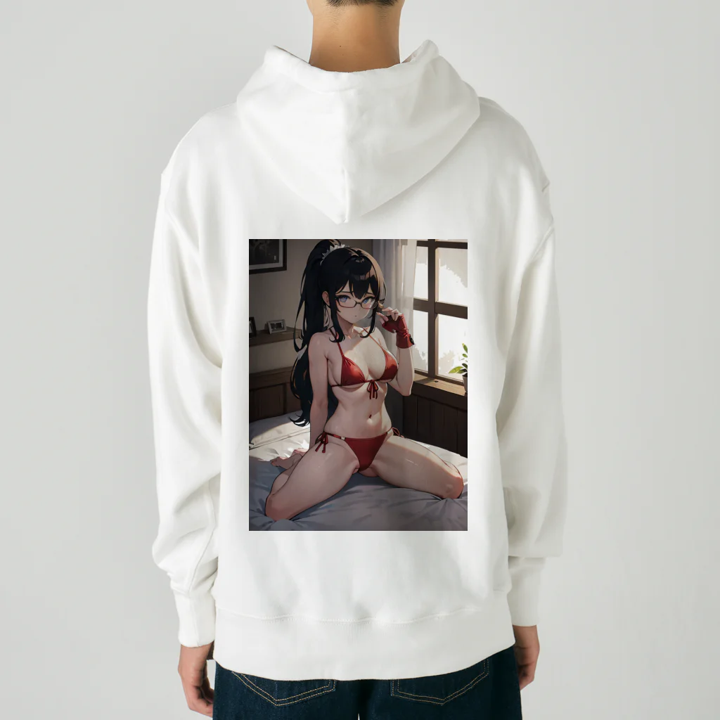 白尻のセクシー美少女アニメキャラクターグッズ Heavyweight Hoodie