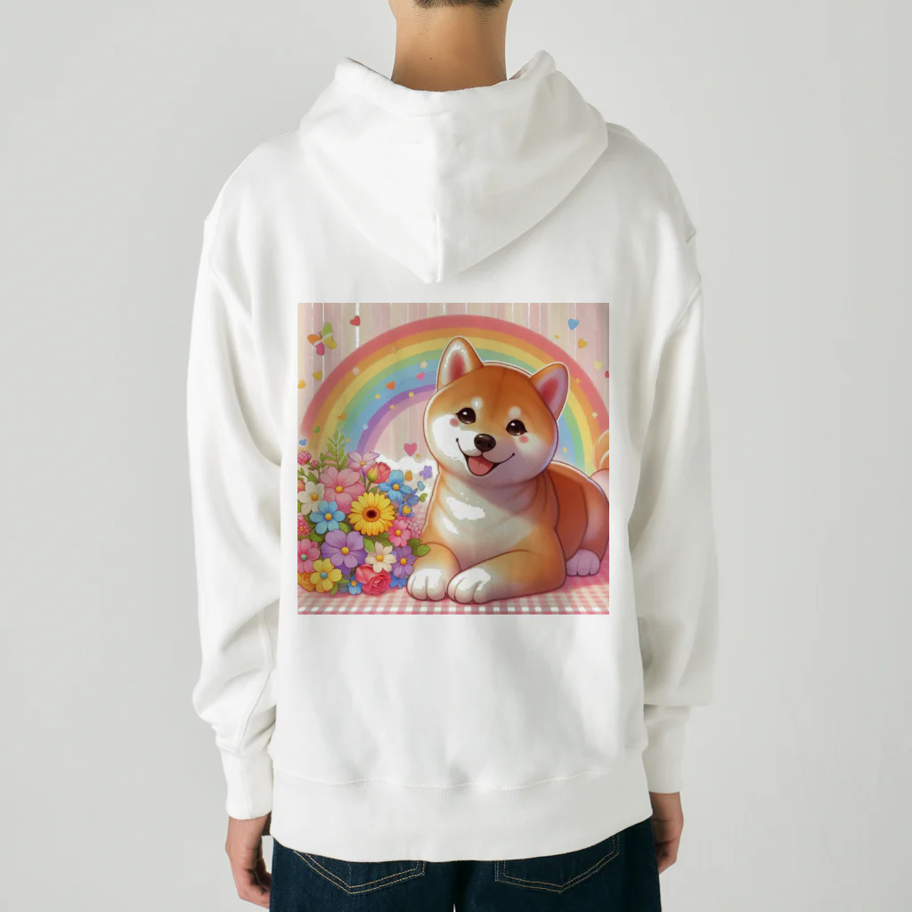 癒しのショップの夢の中の柴犬 Heavyweight Hoodie