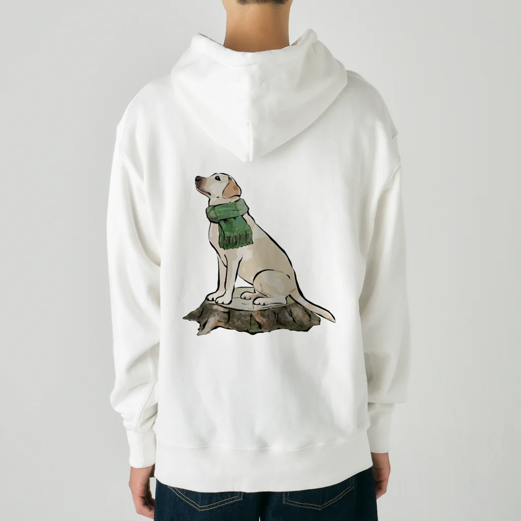 犬グッズの店しえるぶるーのマフラー犬　ラブラドルレトリバー Heavyweight Hoodie