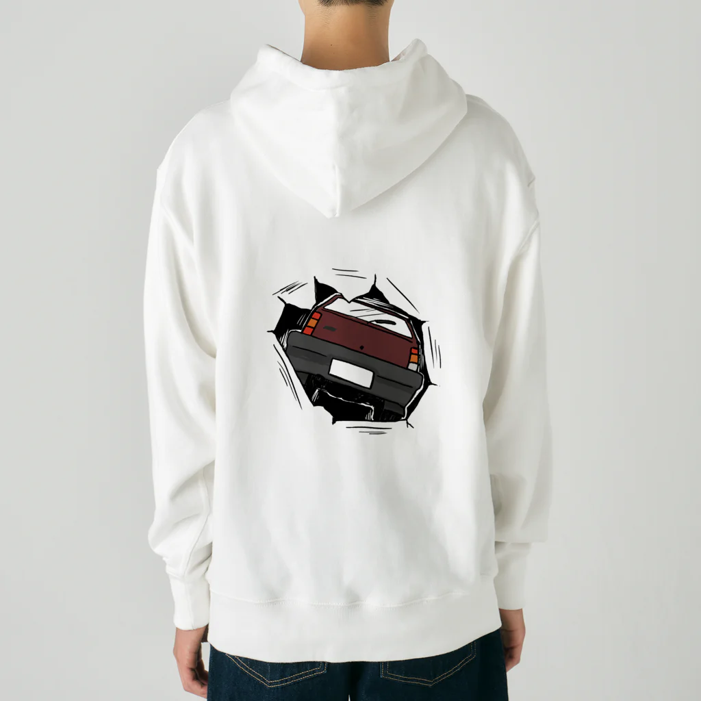 pandaticsのチョコ色のとびだすくるま！ Heavyweight Hoodie