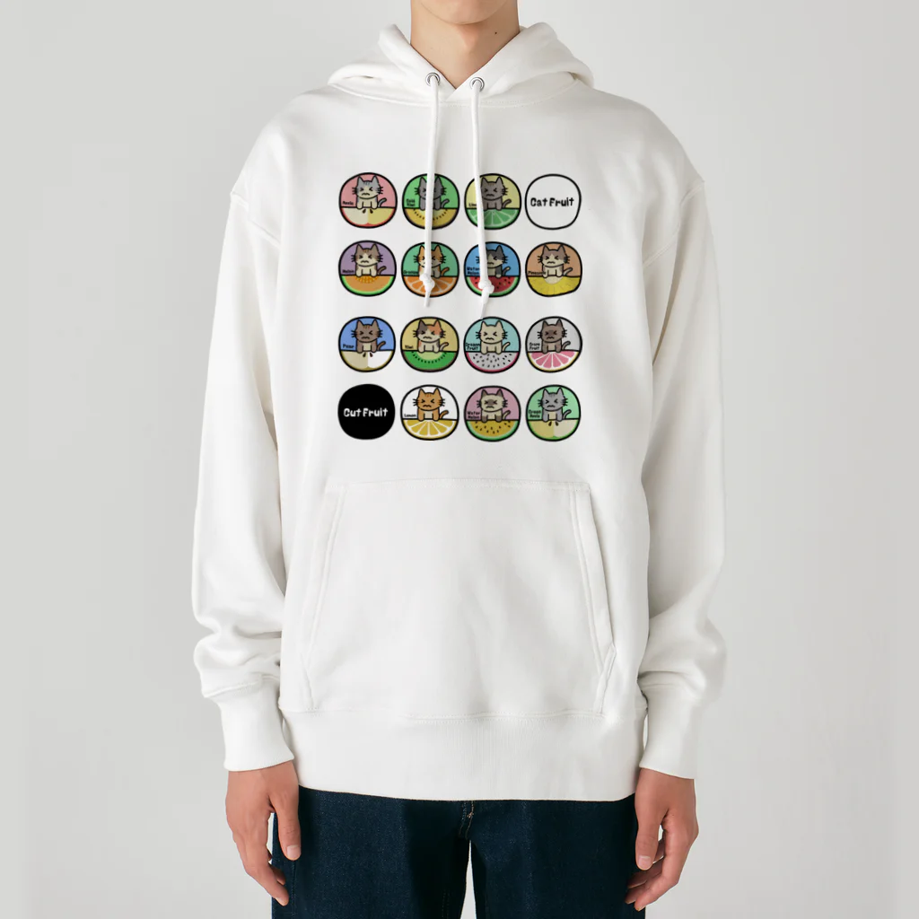 楽猫楽描しげ屋の14Cats（フルーツ） Heavyweight Hoodie