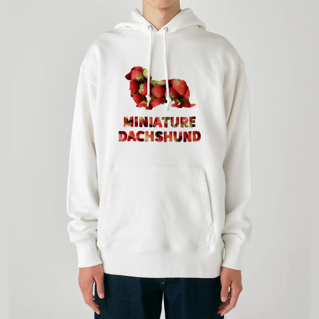 onehappinessのいちご　ミニチュアダックスフンド Heavyweight Hoodie