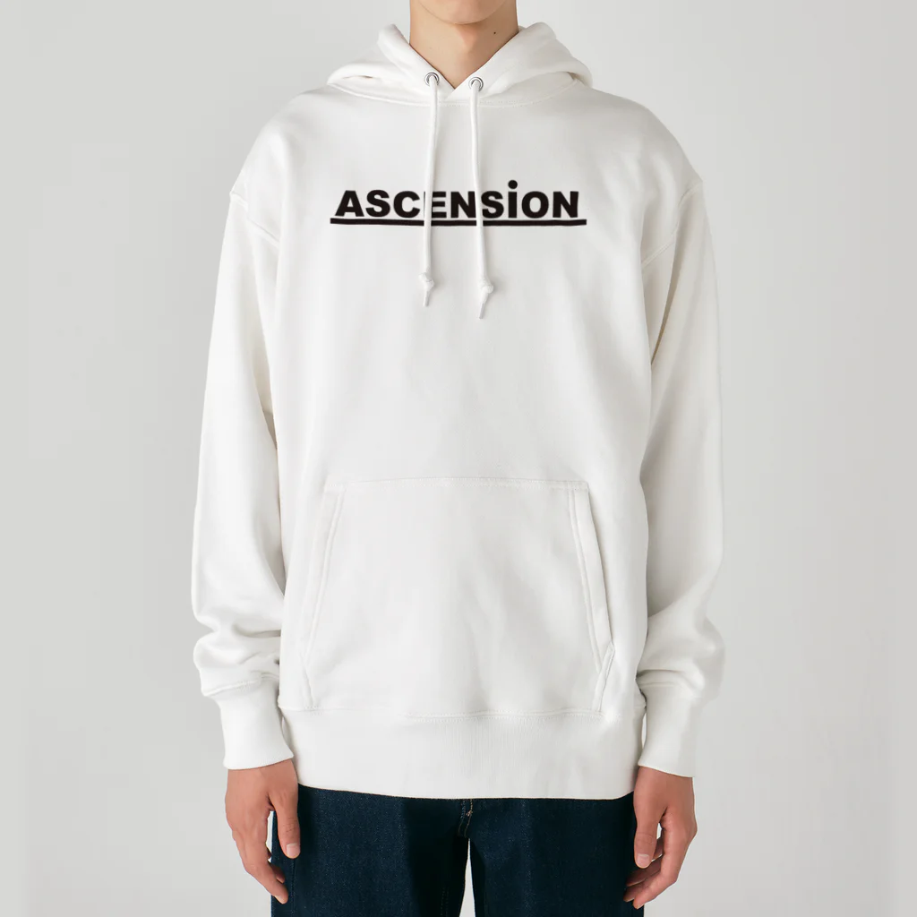 TシャツジャパンSUZURI店🇯🇵のアセンション（ASCENSION）黒文字 Heavyweight Hoodie