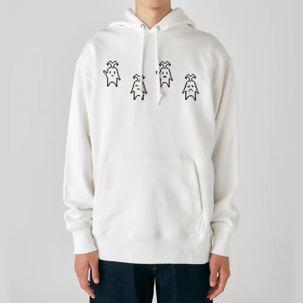 ナチュラルサトシのめへのドット絵マンドラゴラ(黒) Heavyweight Hoodie