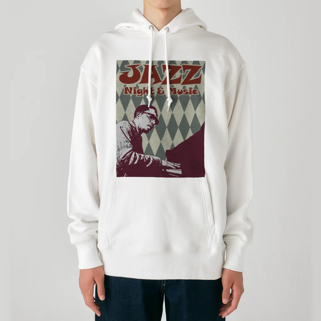 Hungry FreaksのJAZZ: Night & Music Heavyweight Hoodie