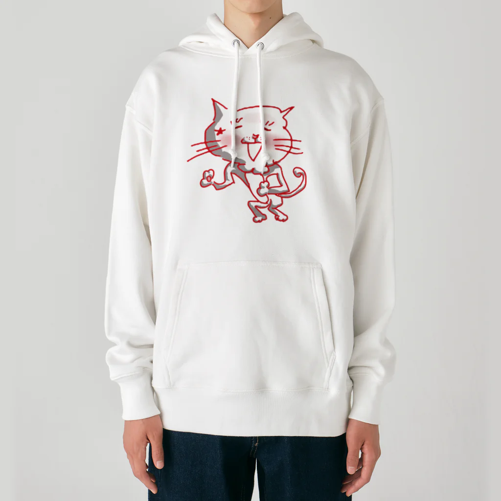 のびたび【のんびり旅するように生きる】公式ショップのケツアゴネコ Heavyweight Hoodie