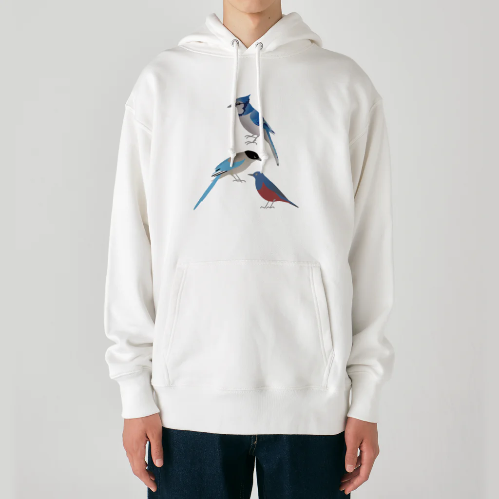 エダマメトイチ雑貨店のI love blue birds 3 -2 Heavyweight Hoodie