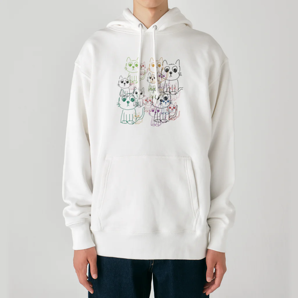 猫芽 拓さんのねこも杓子も Heavyweight Hoodie