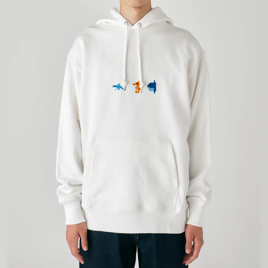 GRITの粗ドット絵・海の生き物シリーズ Heavyweight Hoodie