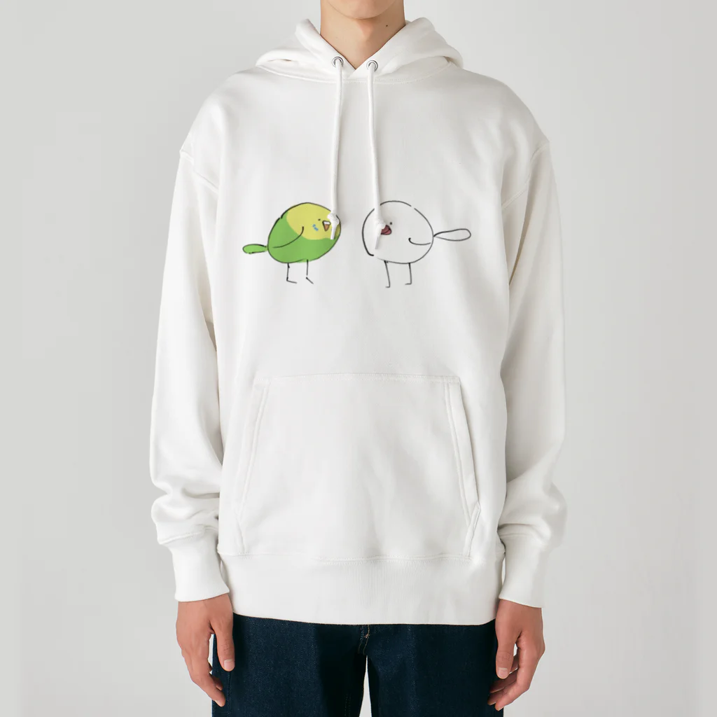 へーぜるなっつの丸くてゆるい文鳥とインコ Heavyweight Hoodie