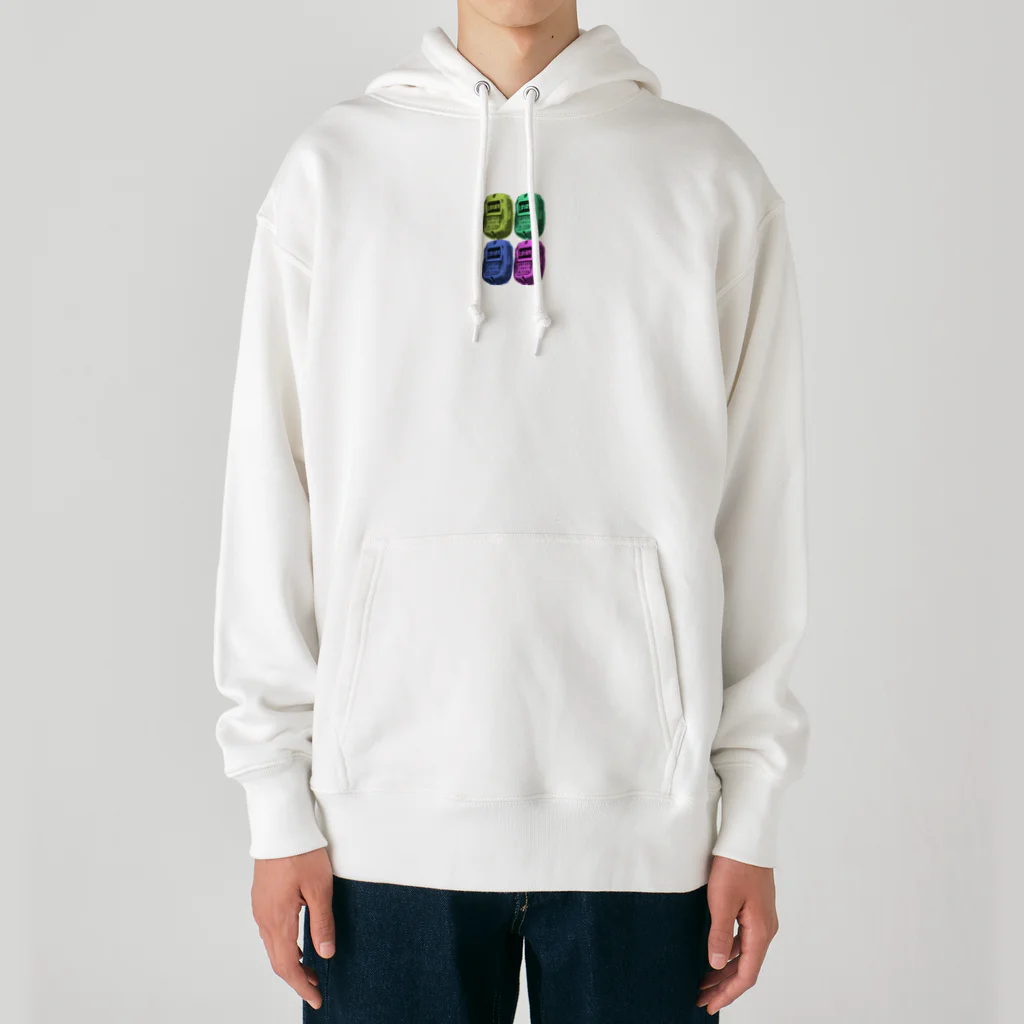 喫茶深緑のカラフル止まりますボタンシリーズ Heavyweight Hoodie