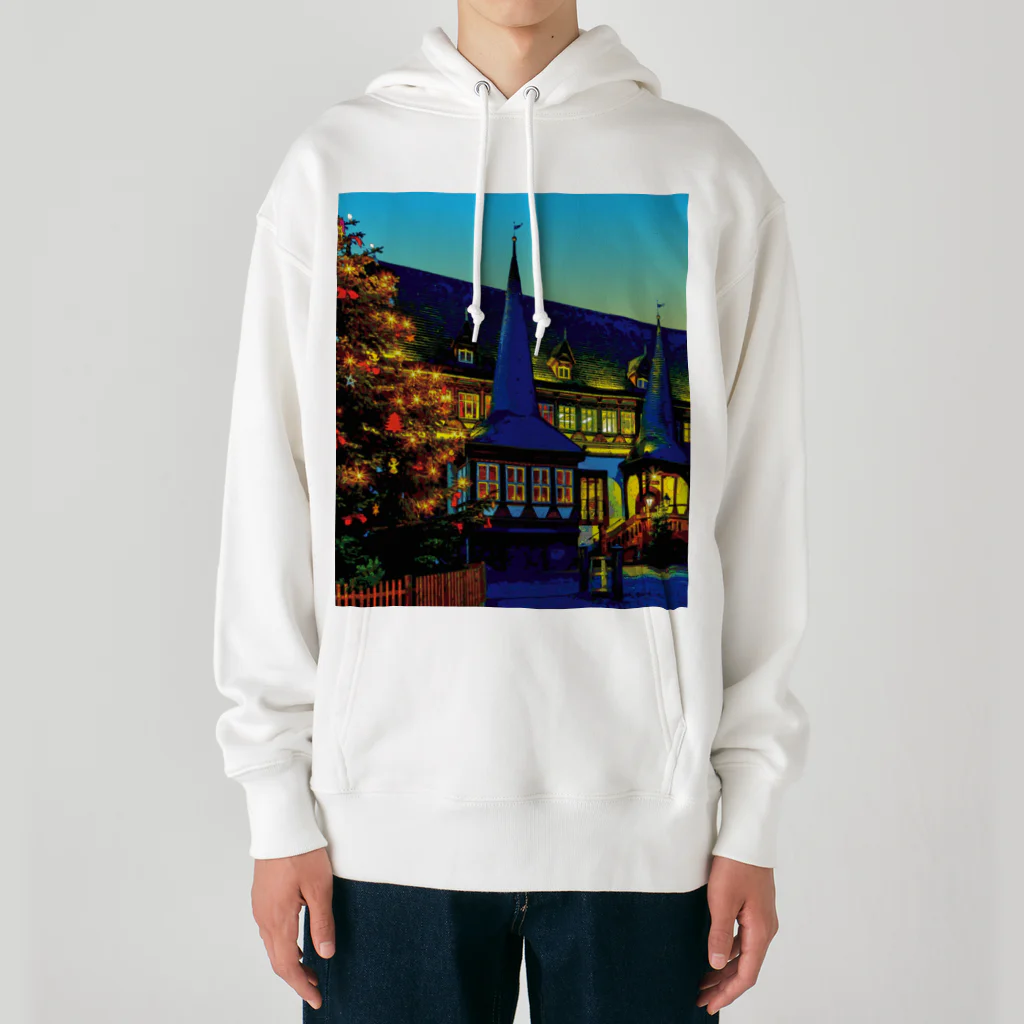 GALLERY misutawoのドイツ 夕暮れのアインベック旧市庁舎 Heavyweight Hoodie