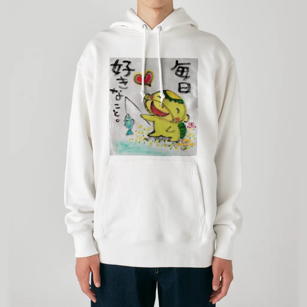 KIYOKA88WONDERLANDの毎日好きなことカッパくん Heavyweight Hoodie