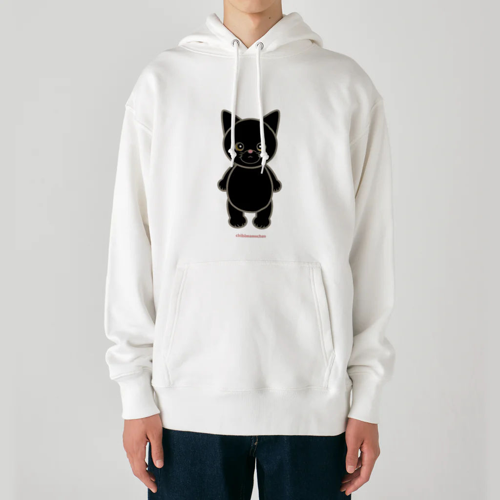 ちびままちゃんの黒にゃん子 Heavyweight Hoodie