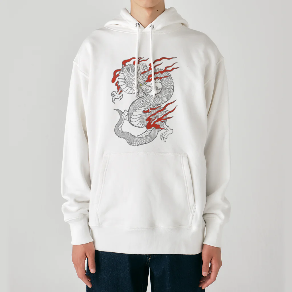 Siderunの館 B2の白龍 (線画) Heavyweight Hoodie