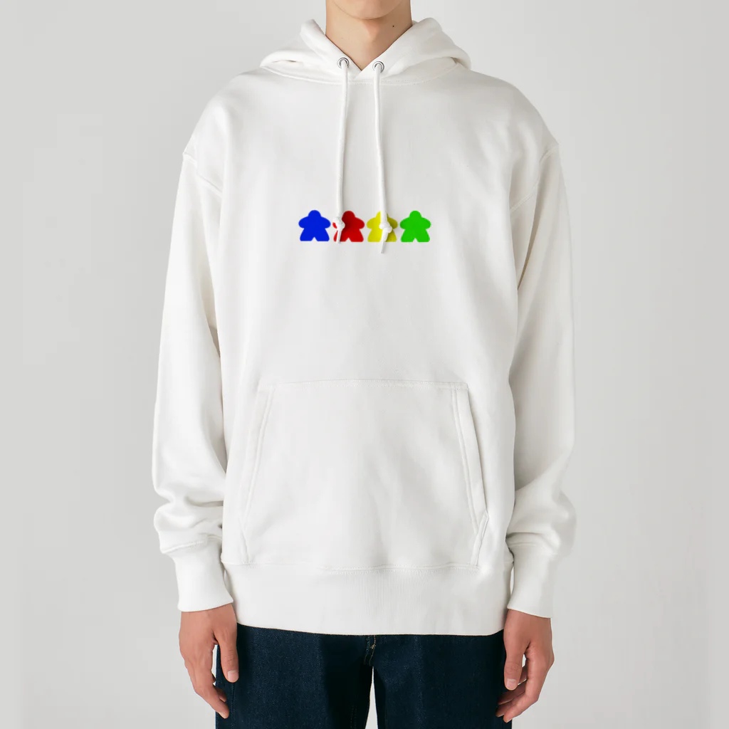 ボードゲームカフェでんでんむしのCMYKミープル Heavyweight Hoodie