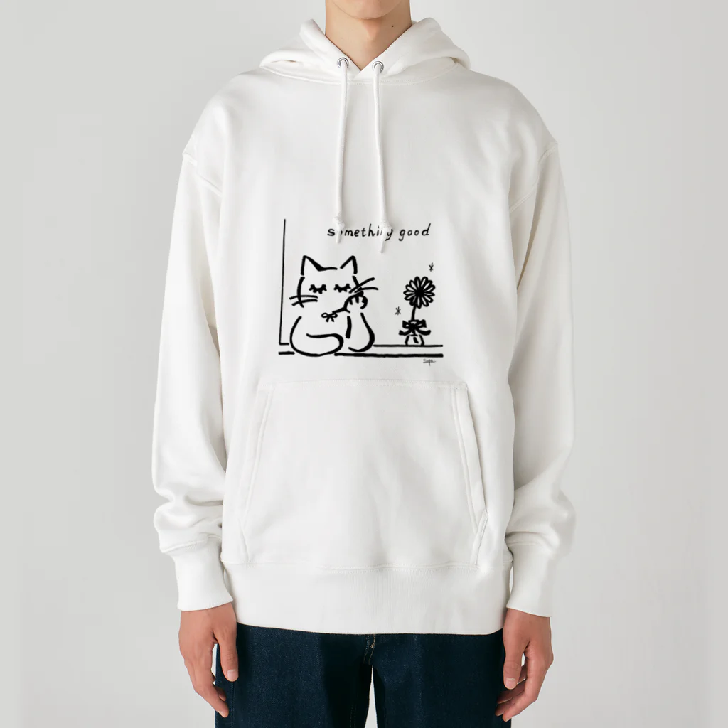 すぺ's shopのまつげを増量した猫 Heavyweight Hoodie