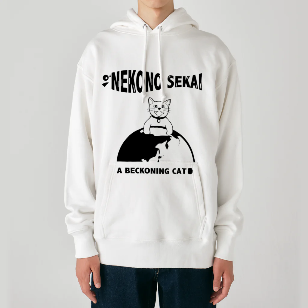 A BECKONING CATの地球征服をもくろむネコ🌎😺 Heavyweight Hoodie