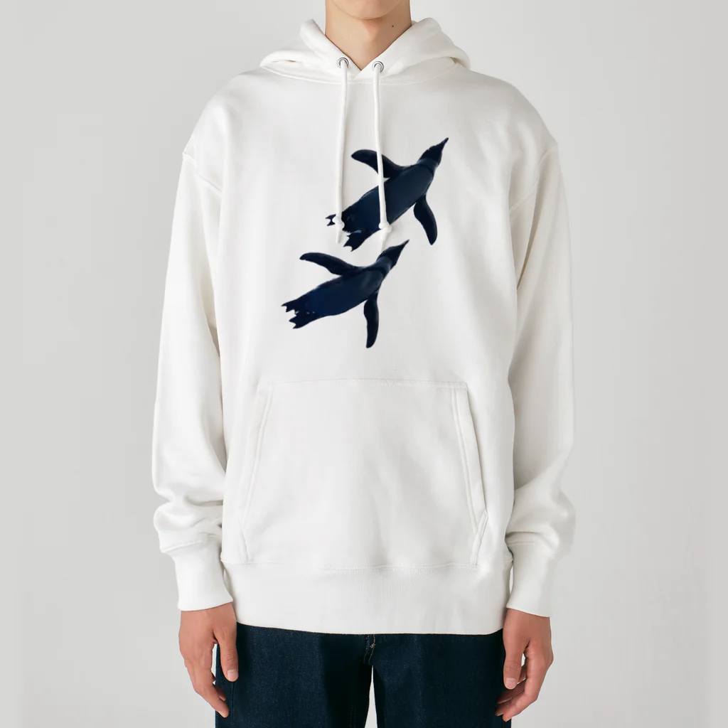 acobi'sの並んで泳ぐペンギン Heavyweight Hoodie