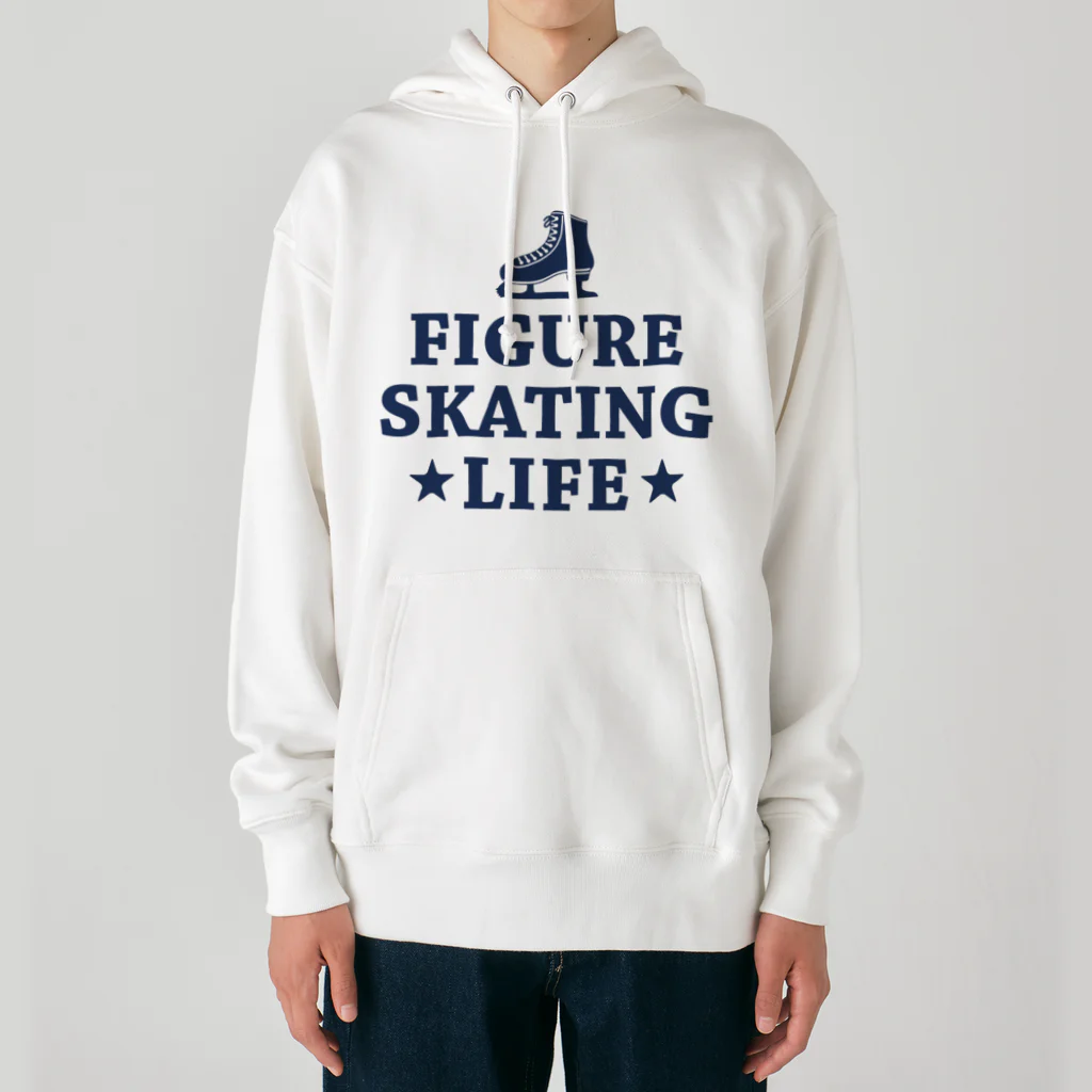 sports_tower スポーツタワーのフィギュアスケート・figure skating・グッズ・デザイン・フィギアスケート・#Tシャツ・ステップ・スピン・ジャンプ・スケート靴イラスト・技・男子・女子・かっこいい・かわいい・アイスダンス Heavyweight Hoodie