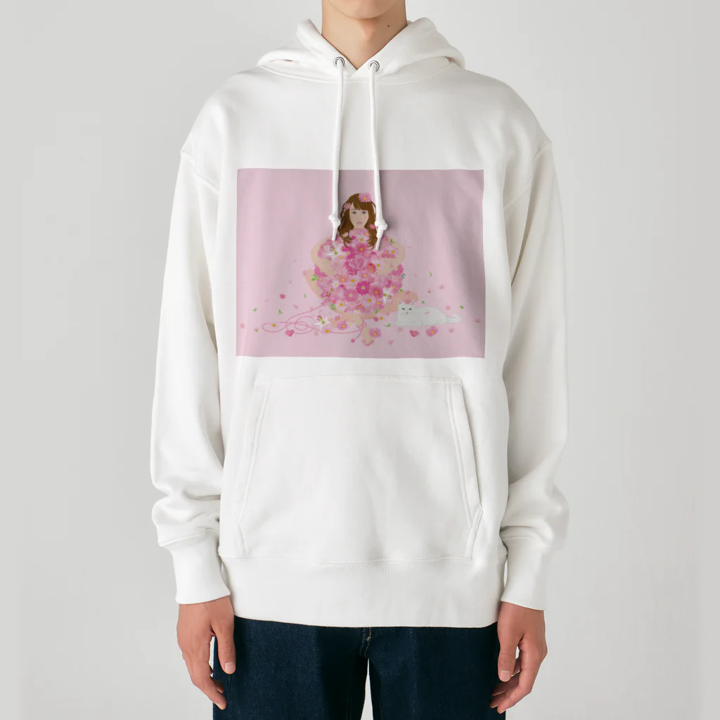 エコエコの花と猫 05 Heavyweight Hoodie