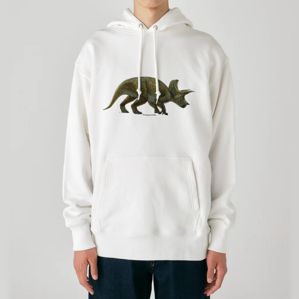 segasworksのTriceratops horridus(トリケラトプス ・ホリドゥス)着彩画 Heavyweight Hoodie