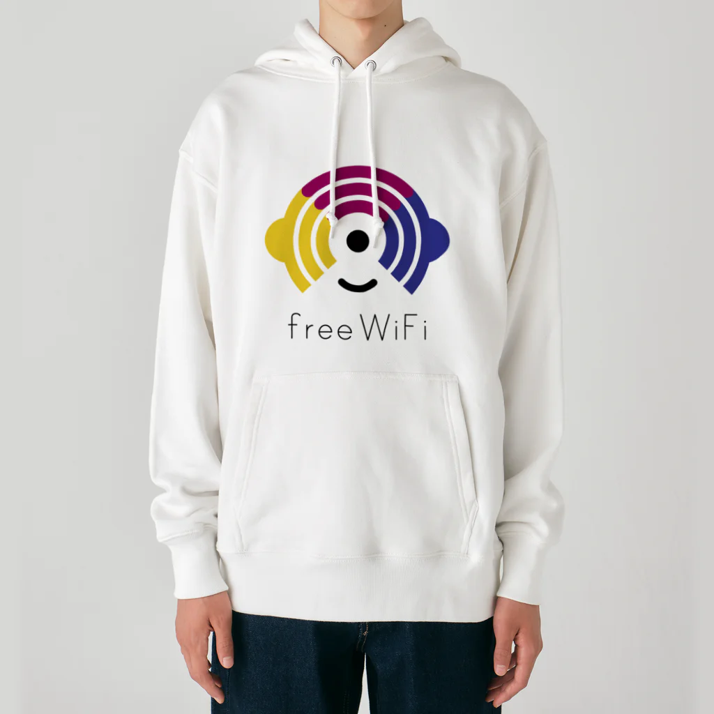Free-WiFiのFree WiFi ロゴ グッズ（薄地） ヘビーウェイトパーカー