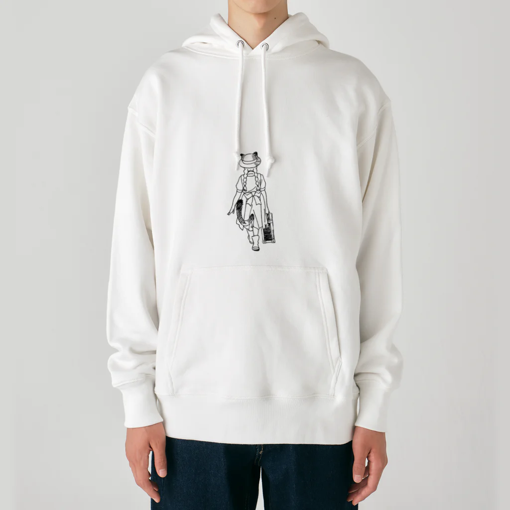 空想画学販売所の赤毛のネコ Heavyweight Hoodie