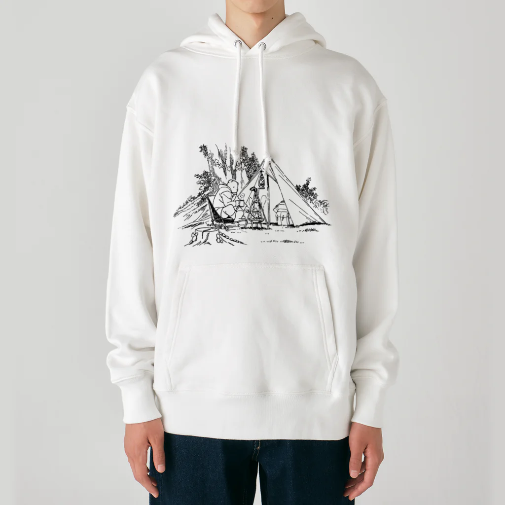 空想画学販売所のクマのキャンプ Heavyweight Hoodie