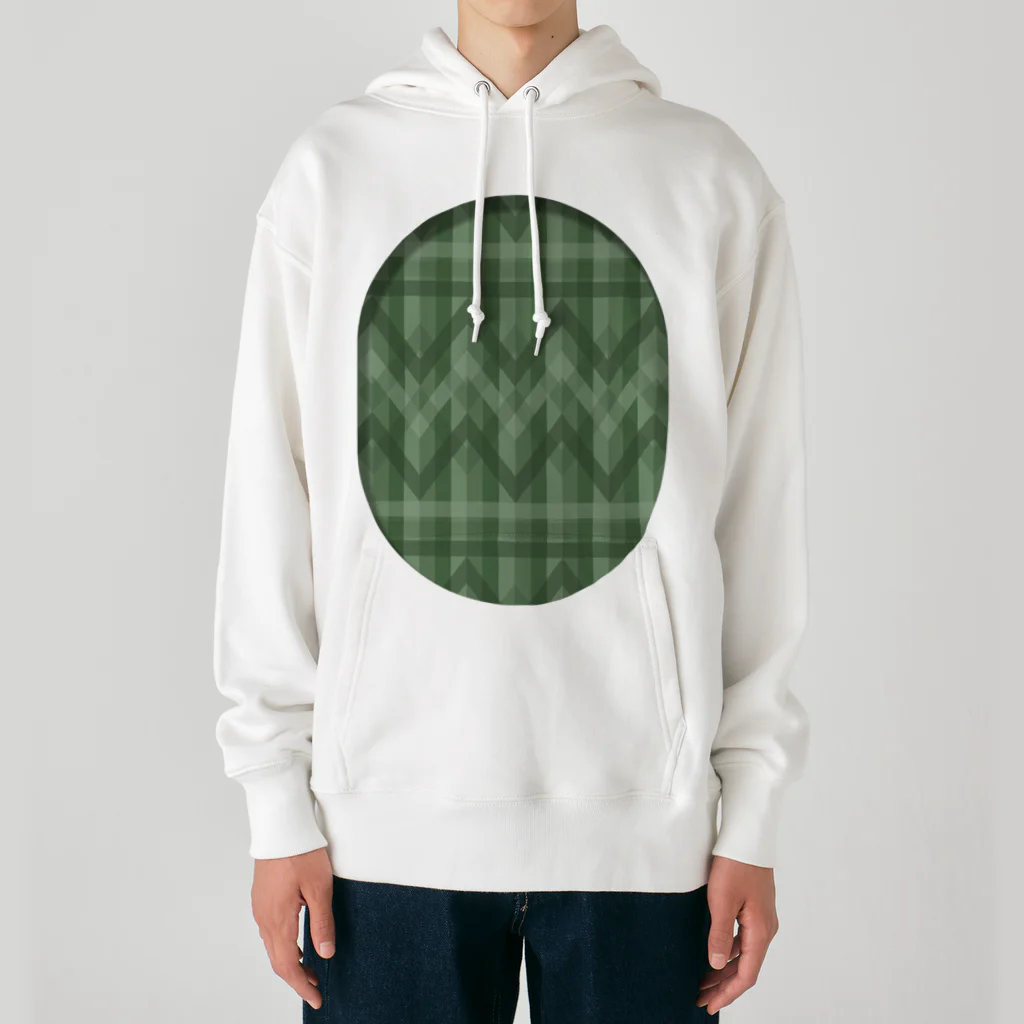 dizzyのzigzag_window_green Heavyweight Hoodie